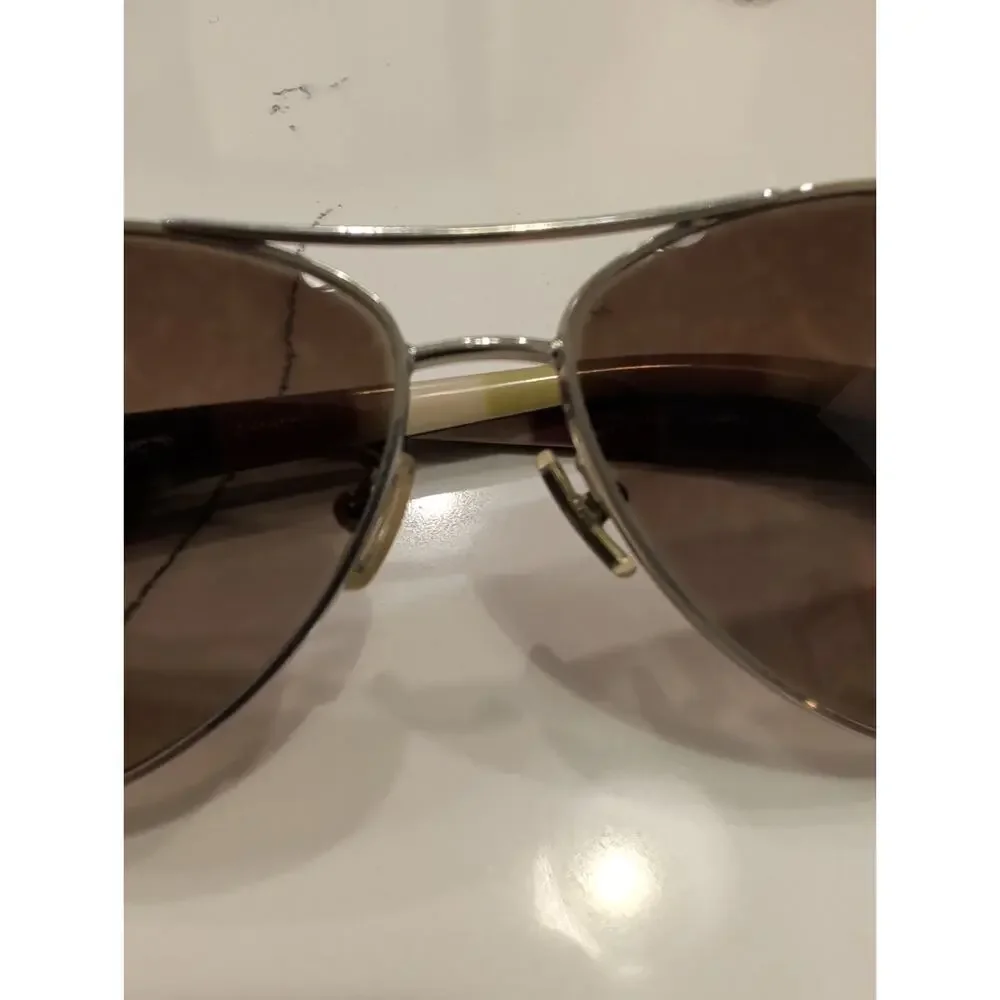 Coach Kristina HC7003 Gold/Brown Pilot Sunglasses, 59-13-135, Authentic